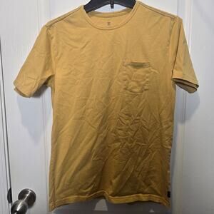 Roark Lightweight pocket tee Organic cotton sz XS Mustard yellow